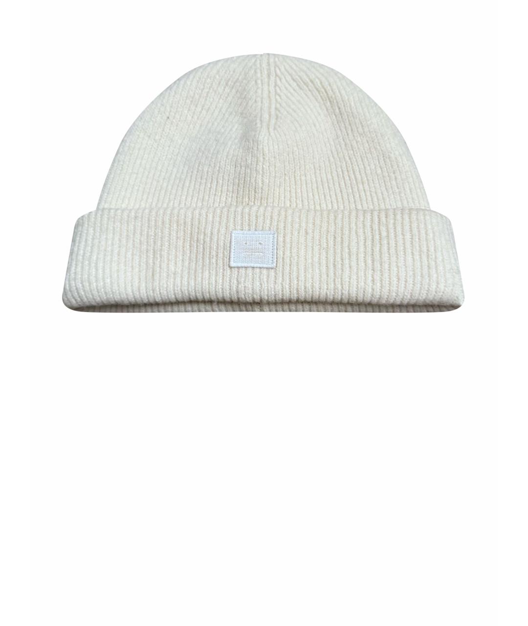 ACNE STUDIOS Бежевая шерстяная шапка, фото 1