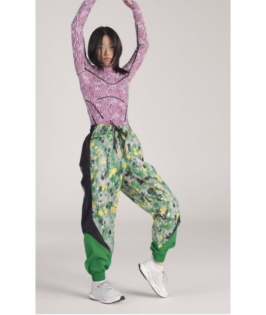 ADIDAS BY STELLA MCCARTNEY Зеленые полиэстеровые спортивные брюки и шорты, фото 4