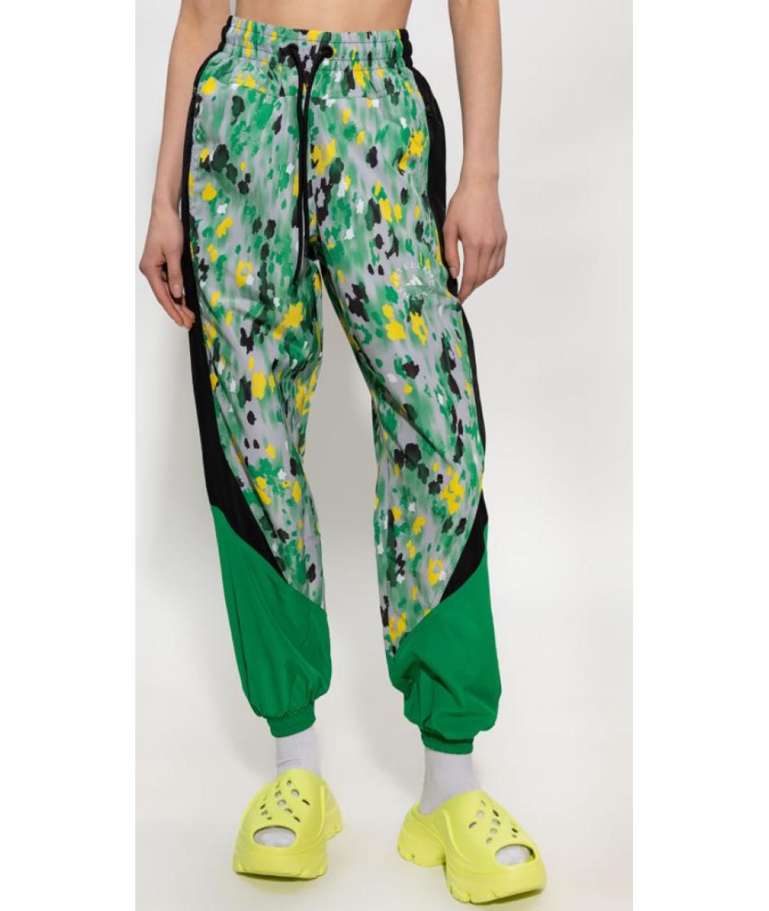 ADIDAS BY STELLA MCCARTNEY Зеленые полиэстеровые спортивные брюки и шорты, фото 3
