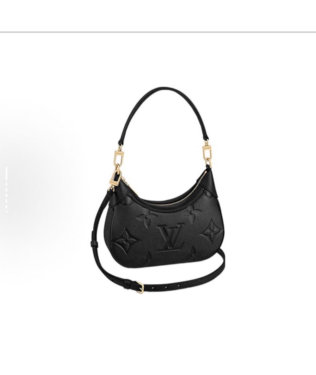 LOUIS VUITTON Черная кожаная сумка через плечо, фото 9