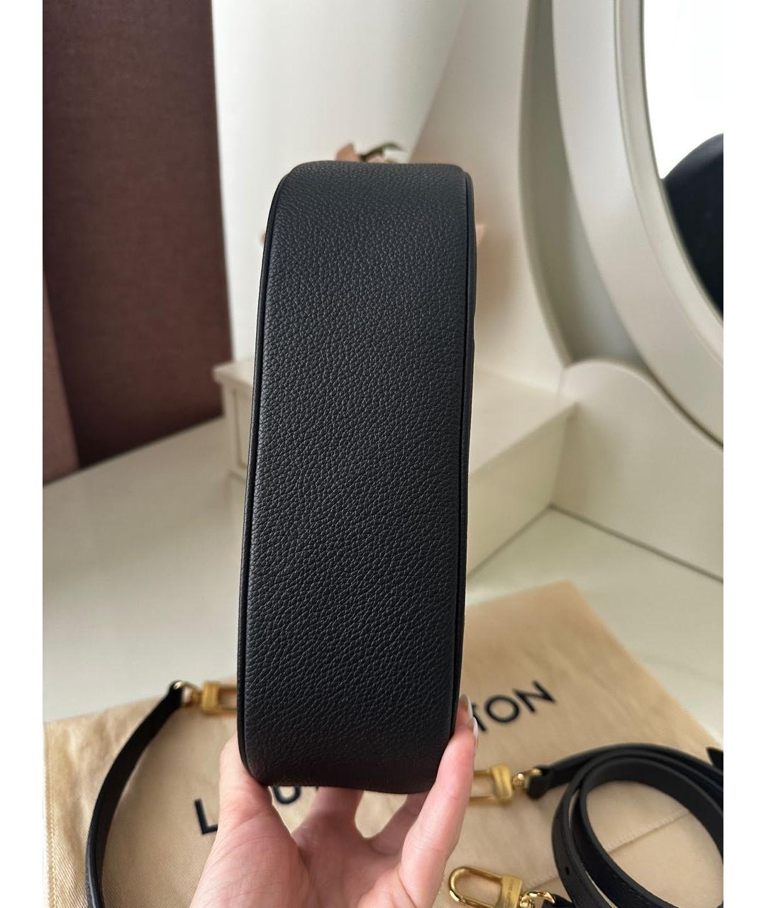 LOUIS VUITTON Черная кожаная сумка через плечо, фото 5