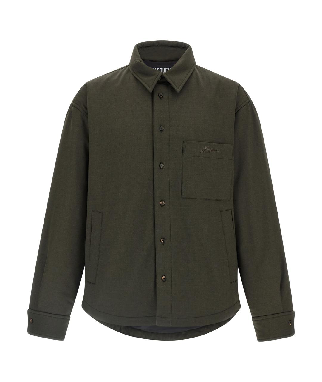 JACQUEMUS Зеленая шерстяная куртка, фото 1