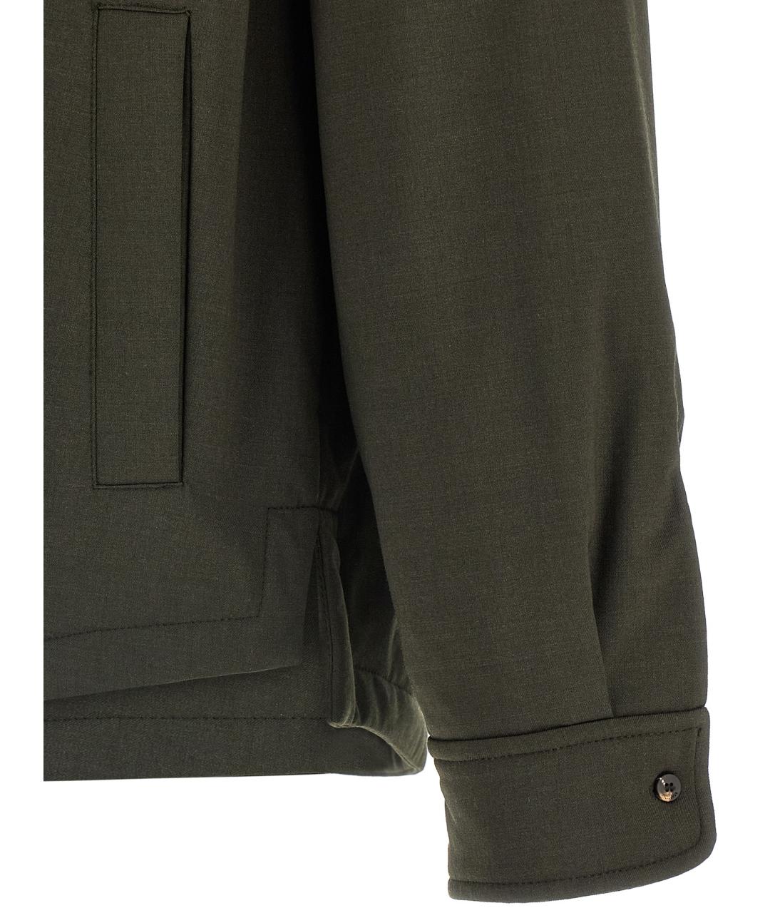 JACQUEMUS Зеленая шерстяная куртка, фото 4