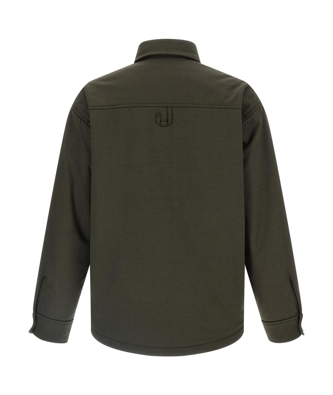 JACQUEMUS Зеленая шерстяная куртка, фото 2