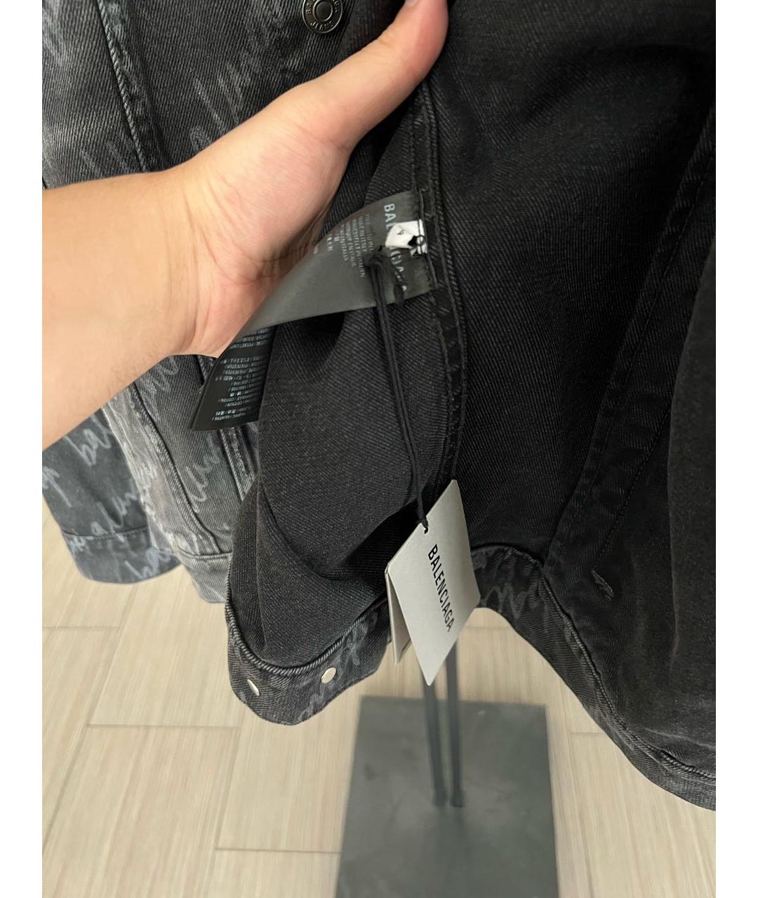 BALENCIAGA Черная деним куртка, фото 3