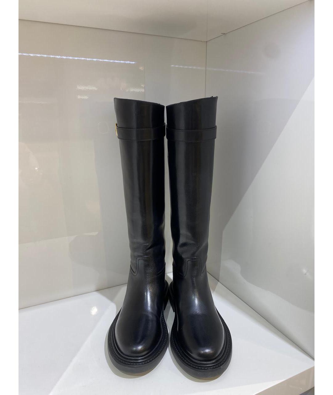 CELINE Черные кожаные сапоги, фото 3