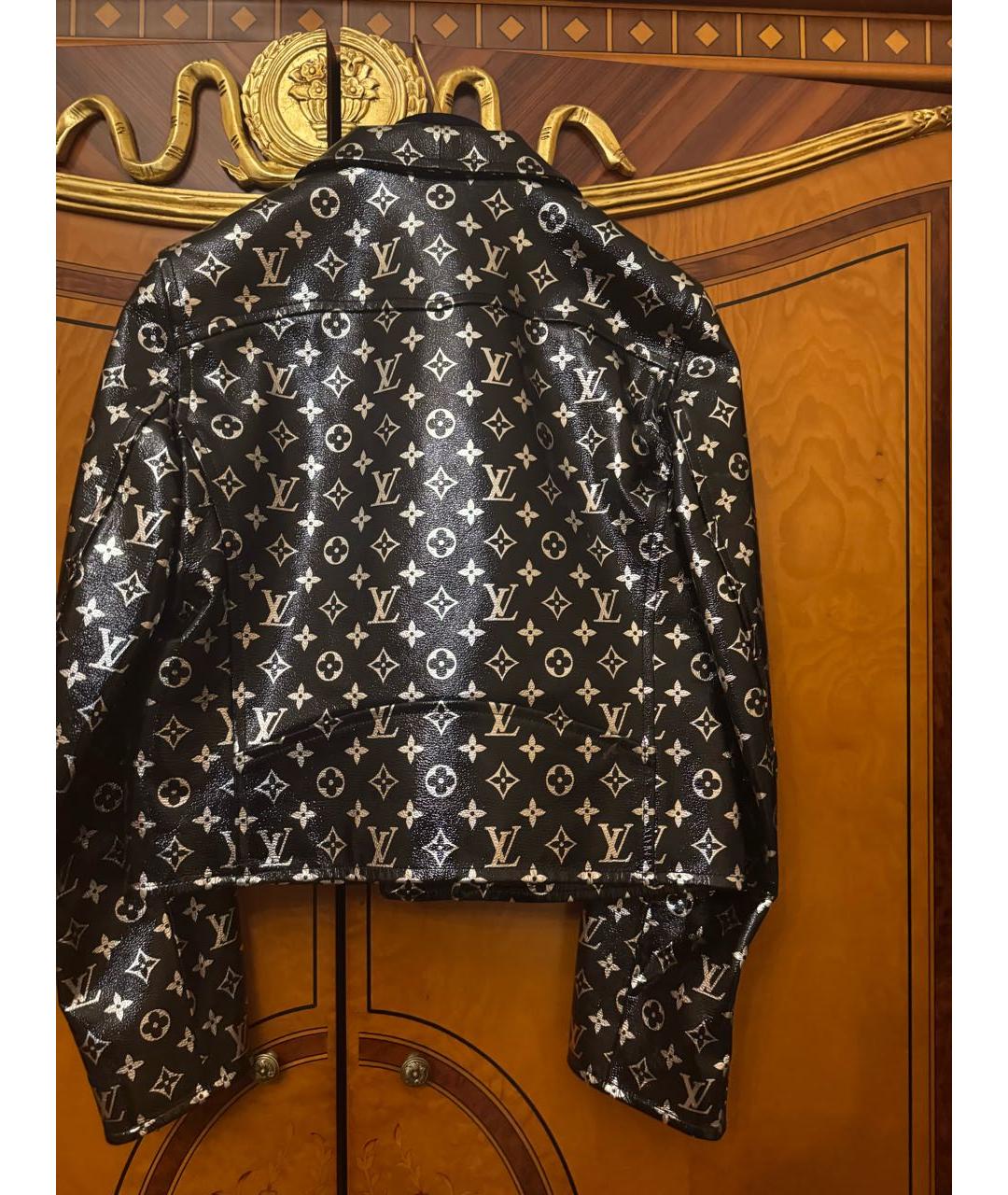 LOUIS VUITTON Черная кожаная куртка, фото 2