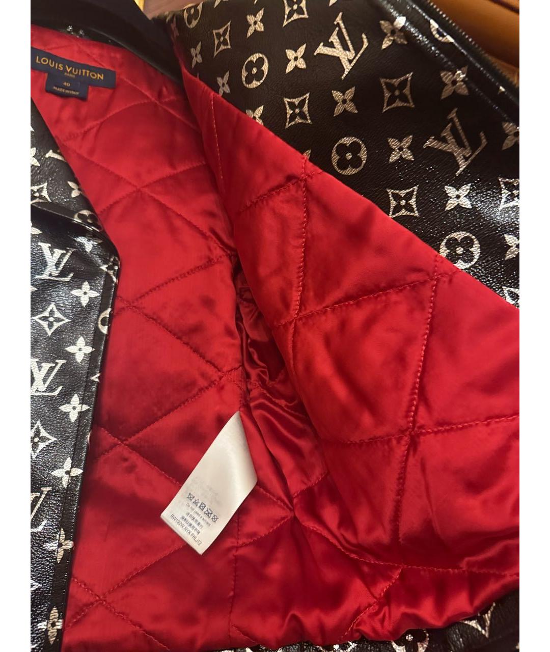 LOUIS VUITTON Черная кожаная куртка, фото 4