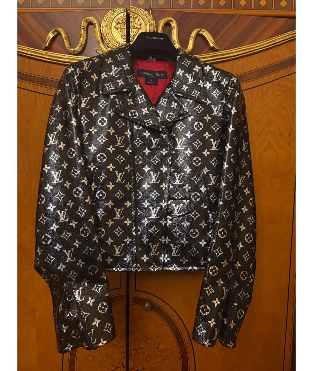 LOUIS VUITTON Черная кожаная куртка, фото 5