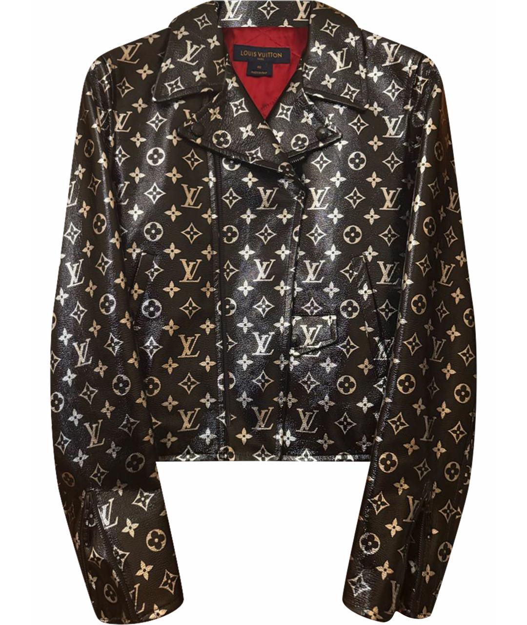 LOUIS VUITTON Черная кожаная куртка, фото 1