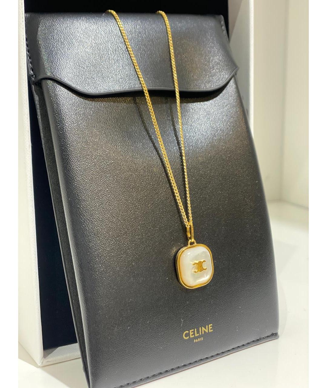 CELINE Золотая латунная подвеска, фото 3
