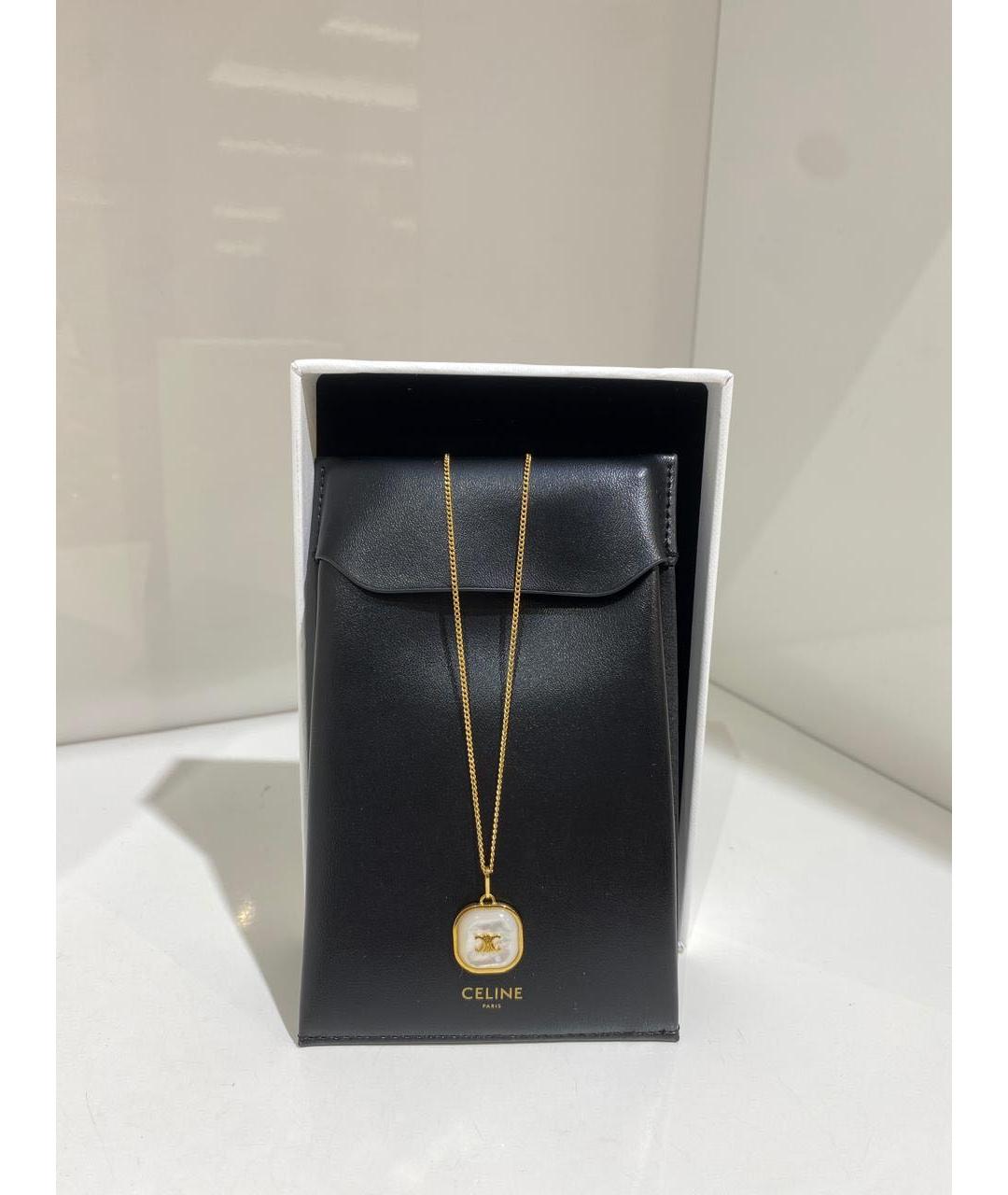 CELINE Золотая латунная подвеска, фото 2