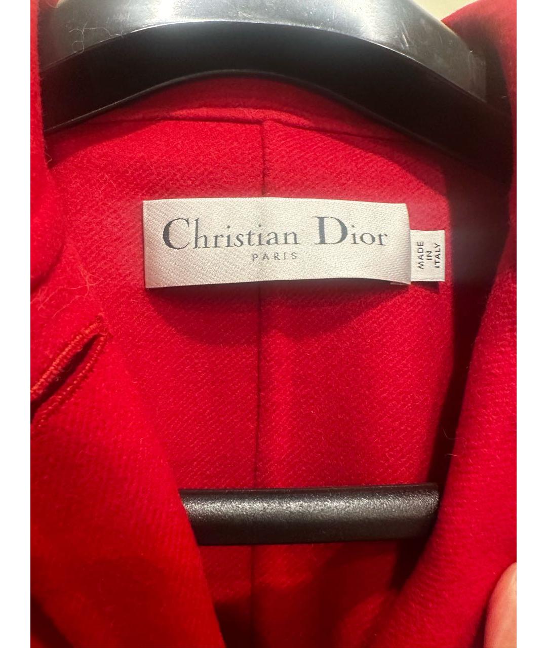 CHRISTIAN DIOR Красное шерстяное пальто, фото 3