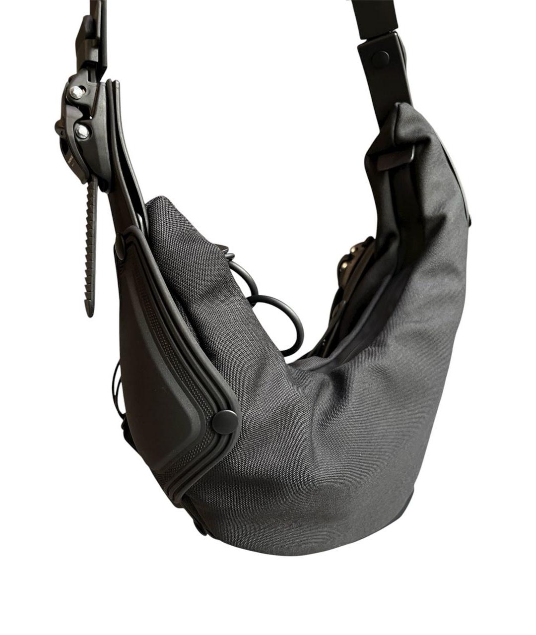 INNERRAUM Черная тканевая сумка с короткими ручками, фото 3