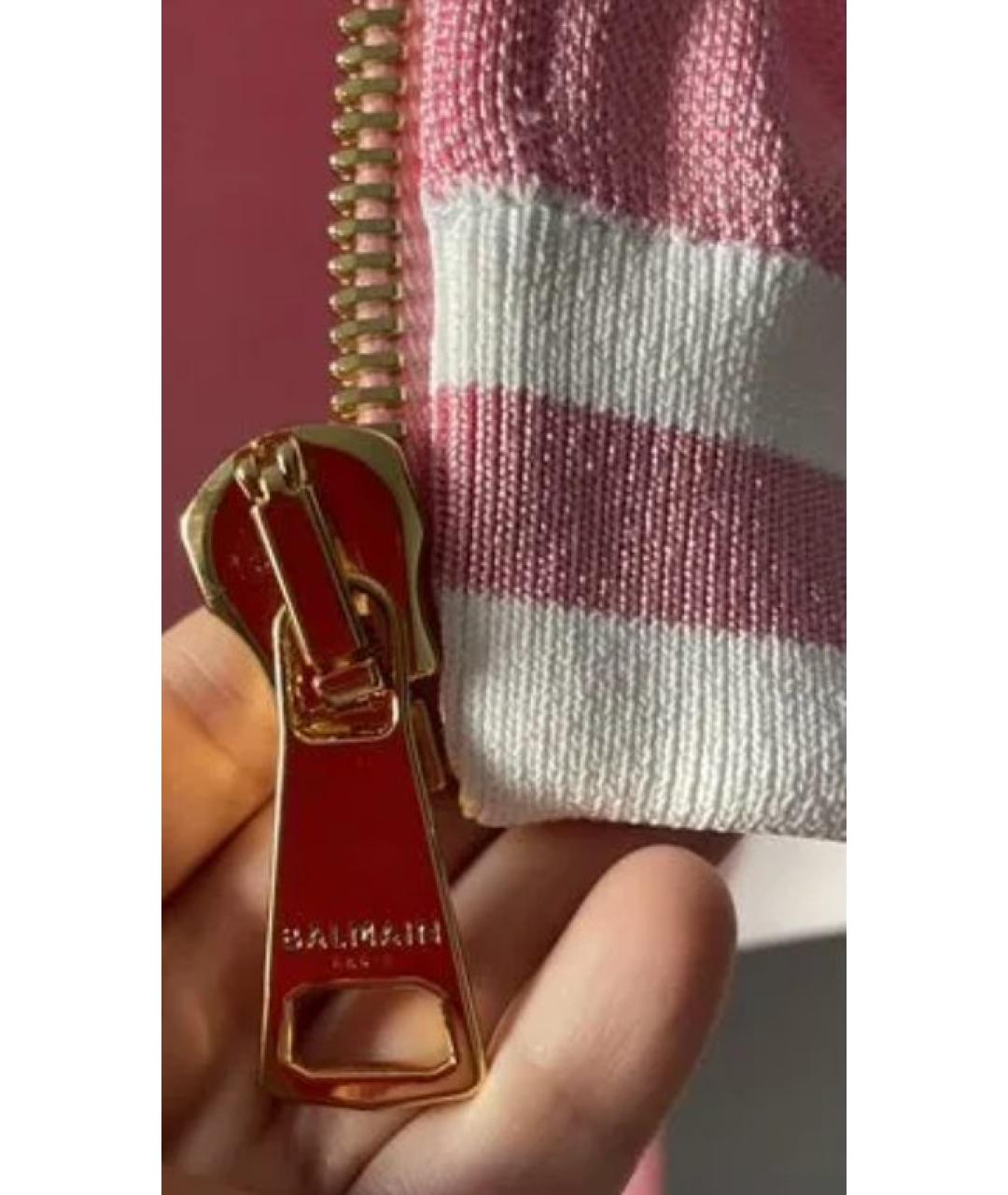 BALMAIN Розовый вискозный кардиган, фото 5