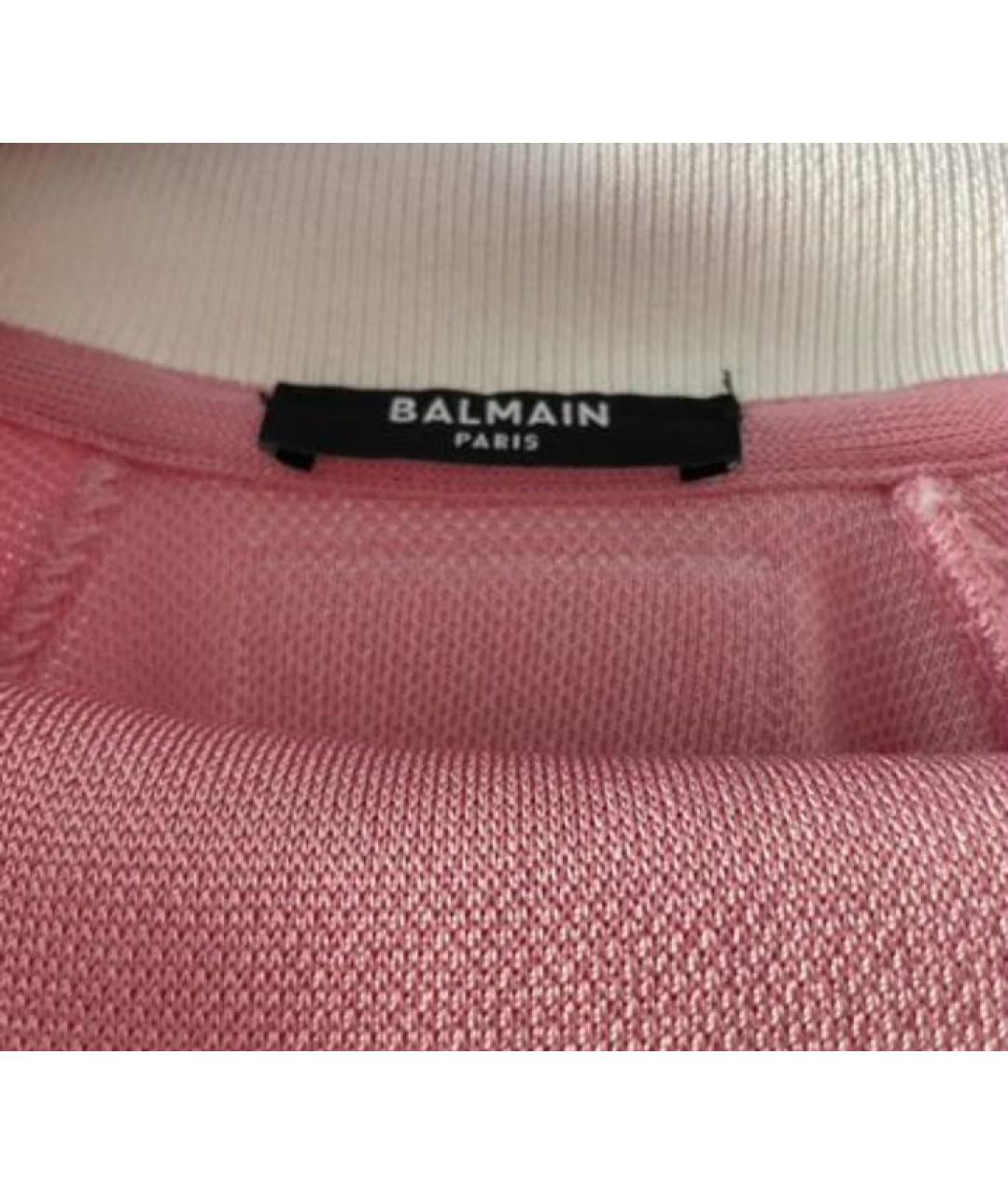 BALMAIN Розовый вискозный кардиган, фото 6