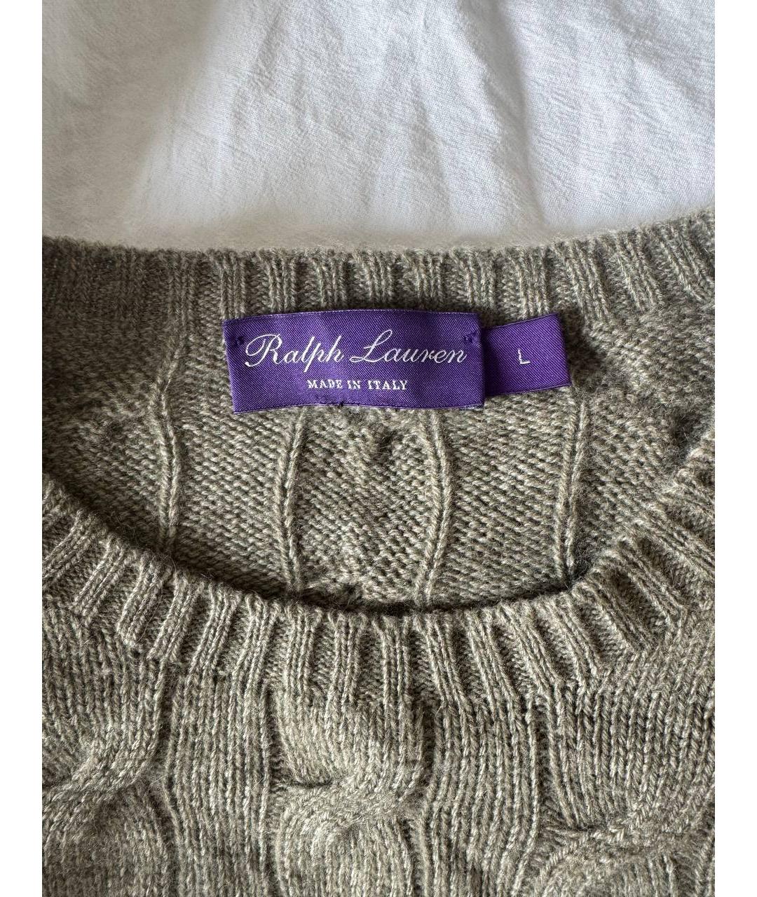 RALPH LAUREN PURPLE LABEL Зеленый кашемировый джемпер / свитер, фото 4