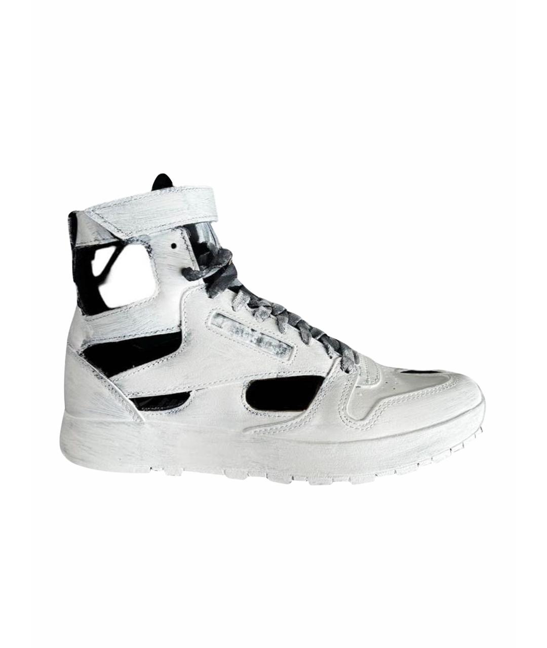 MAISON MARGIELA Белые кожаные высокие кроссовки / кеды, фото 1