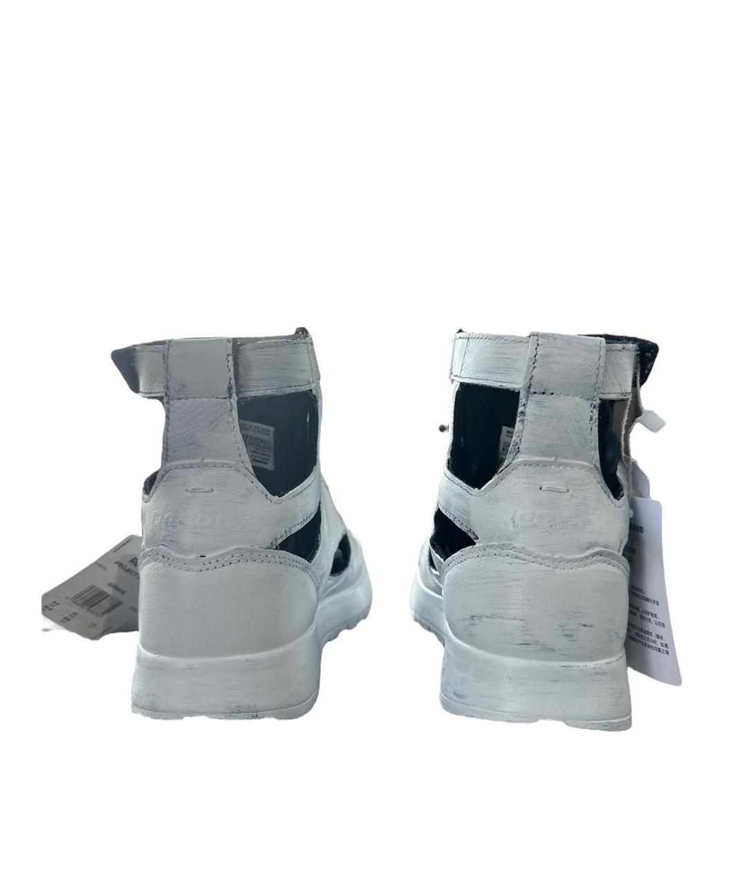 MAISON MARGIELA Белые кожаные высокие кроссовки / кеды, фото 4