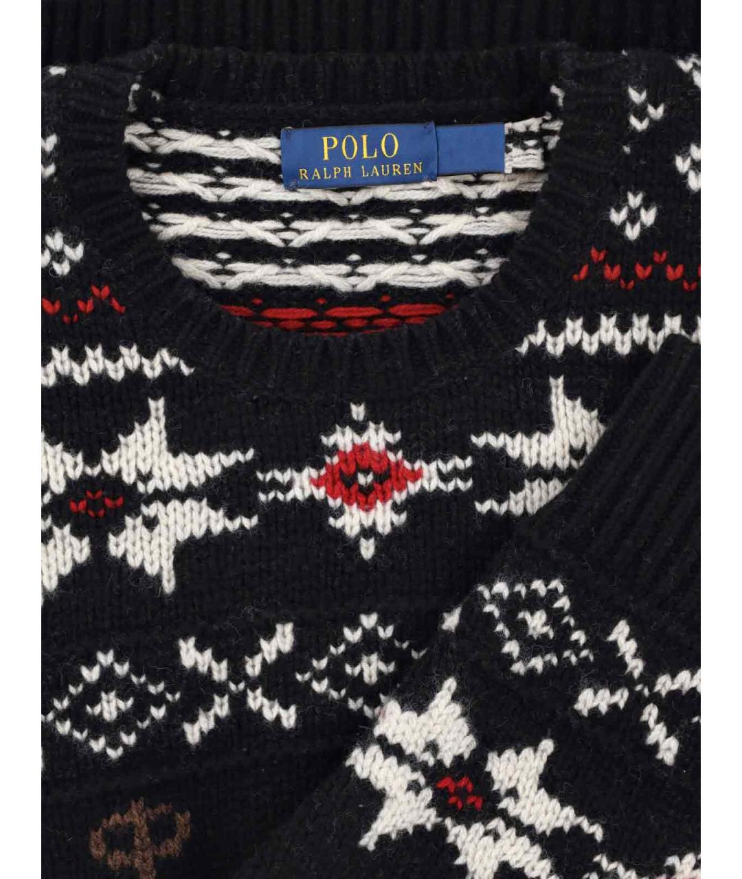 POLO RALPH LAUREN Черный шерстяной джемпер / свитер, фото 3