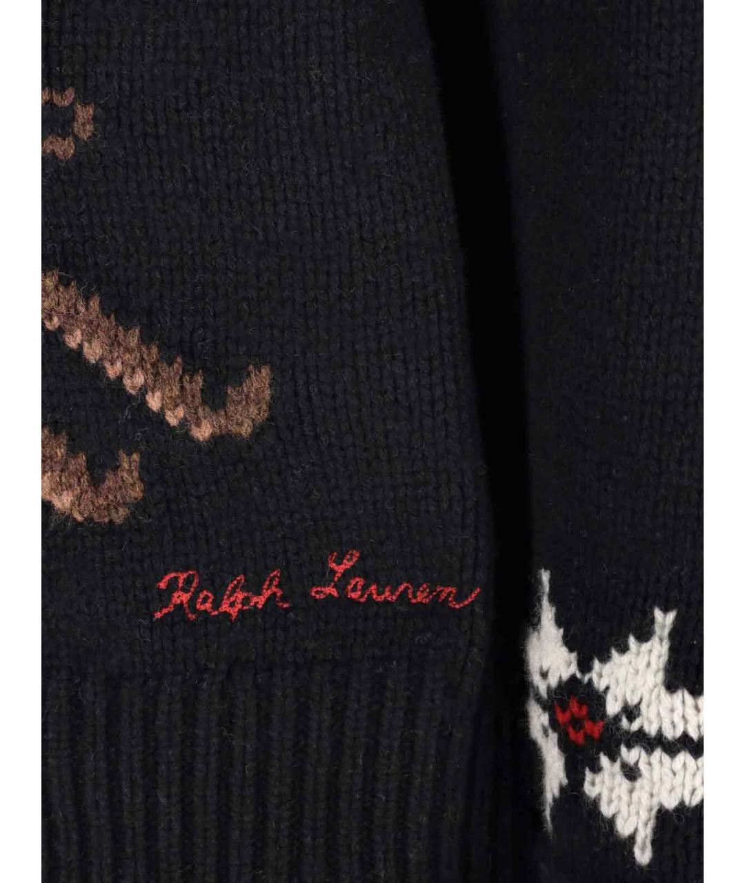 POLO RALPH LAUREN Черный шерстяной джемпер / свитер, фото 4