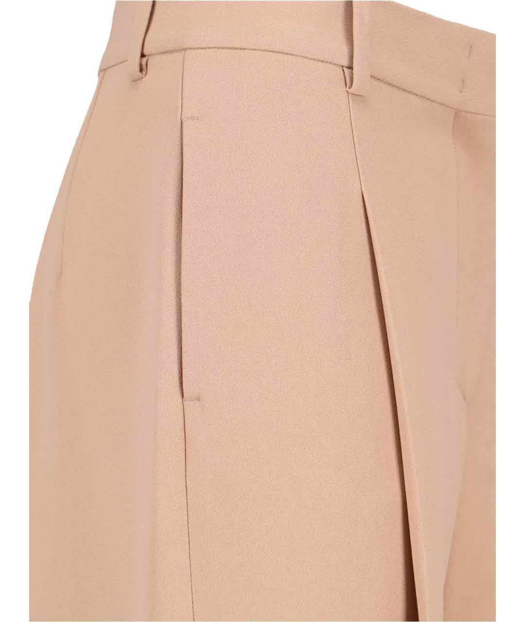 ERMANNO SCERVINO Бежевые вискозные прямые брюки, фото 4