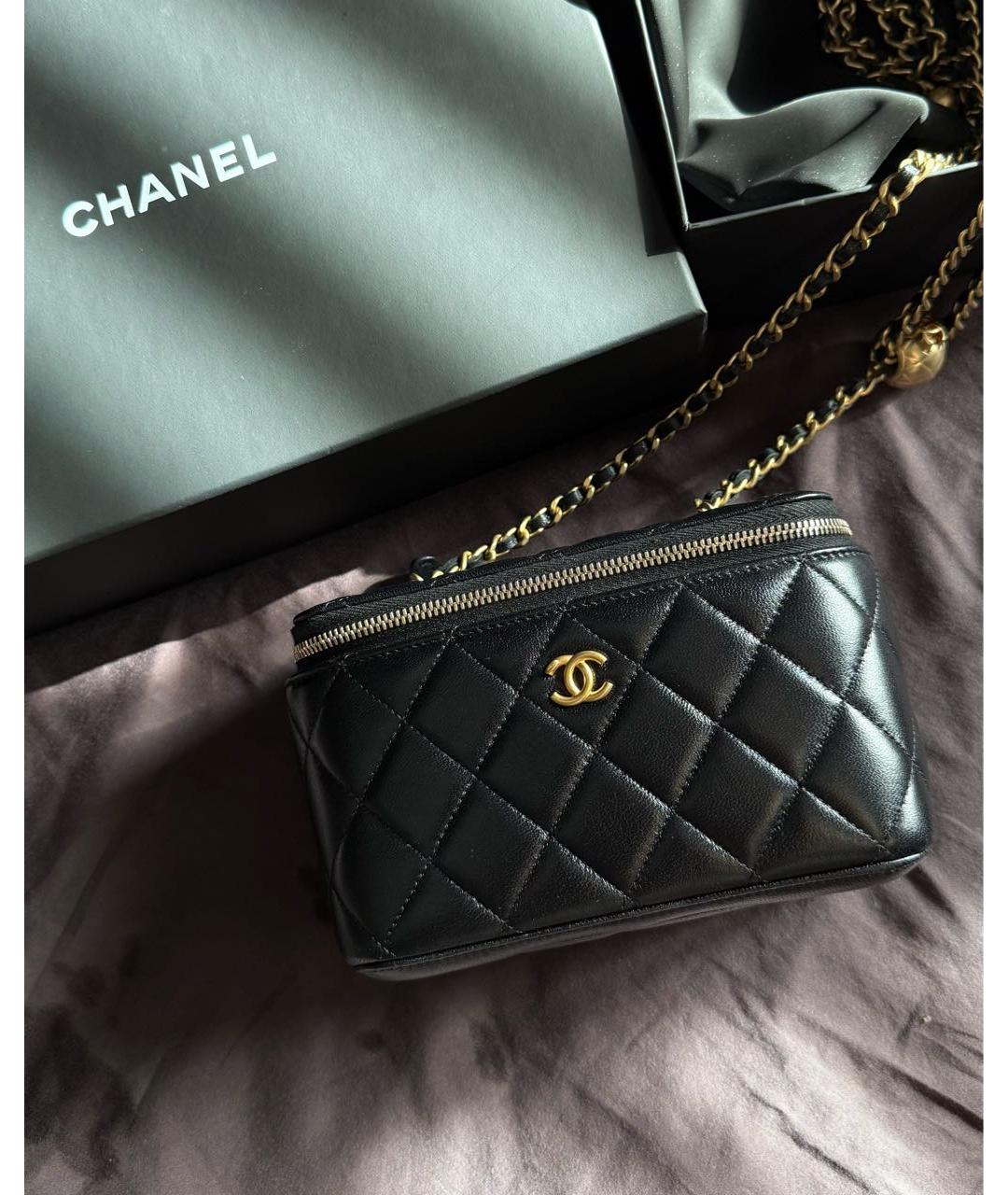 CHANEL Черная сумка через плечо из экзотической кожи, фото 5