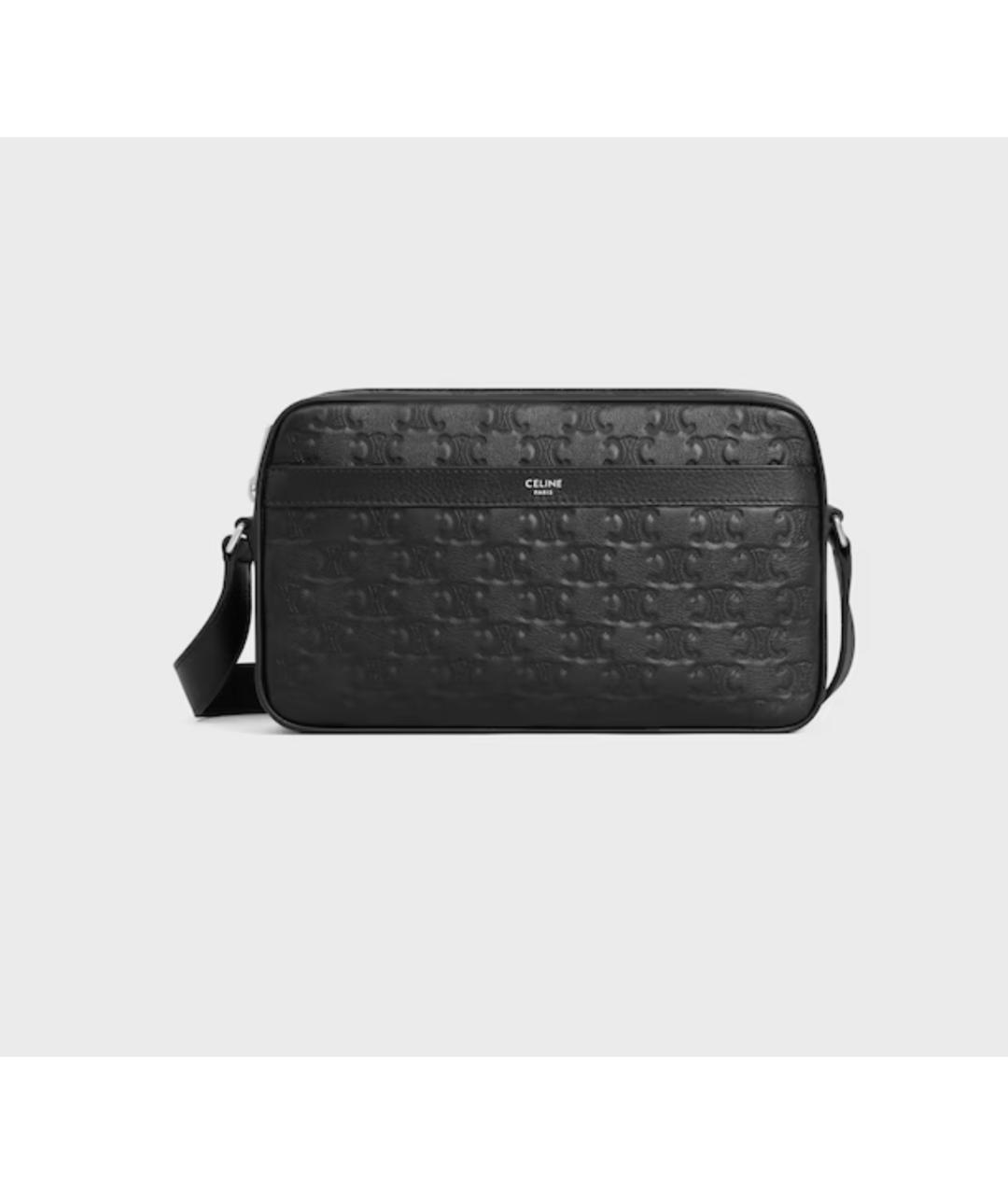 CELINE Черная кожаная сумка через плечо, фото 7