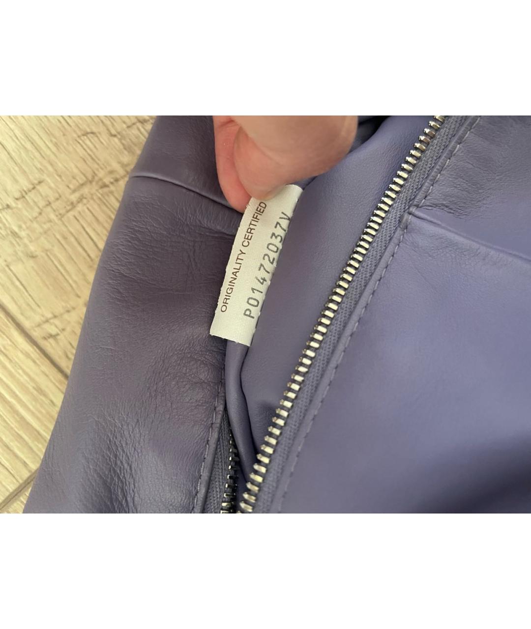 BOTTEGA VENETA Фиолетовая кожаная сумка с короткими ручками, фото 6
