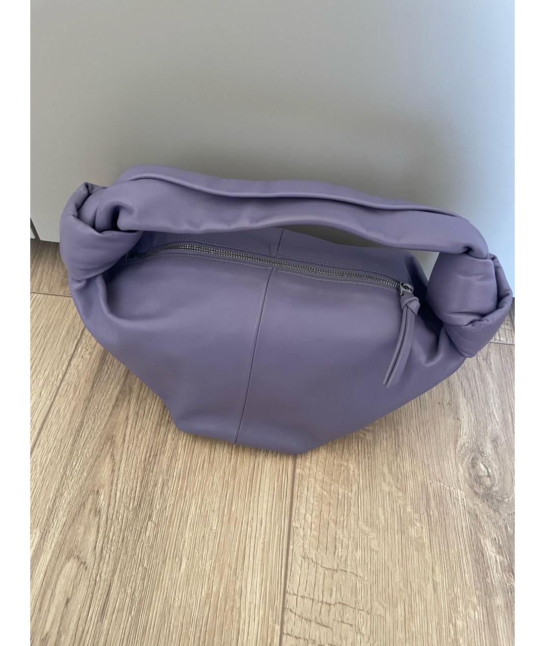 BOTTEGA VENETA Фиолетовая кожаная сумка с короткими ручками, фото 2