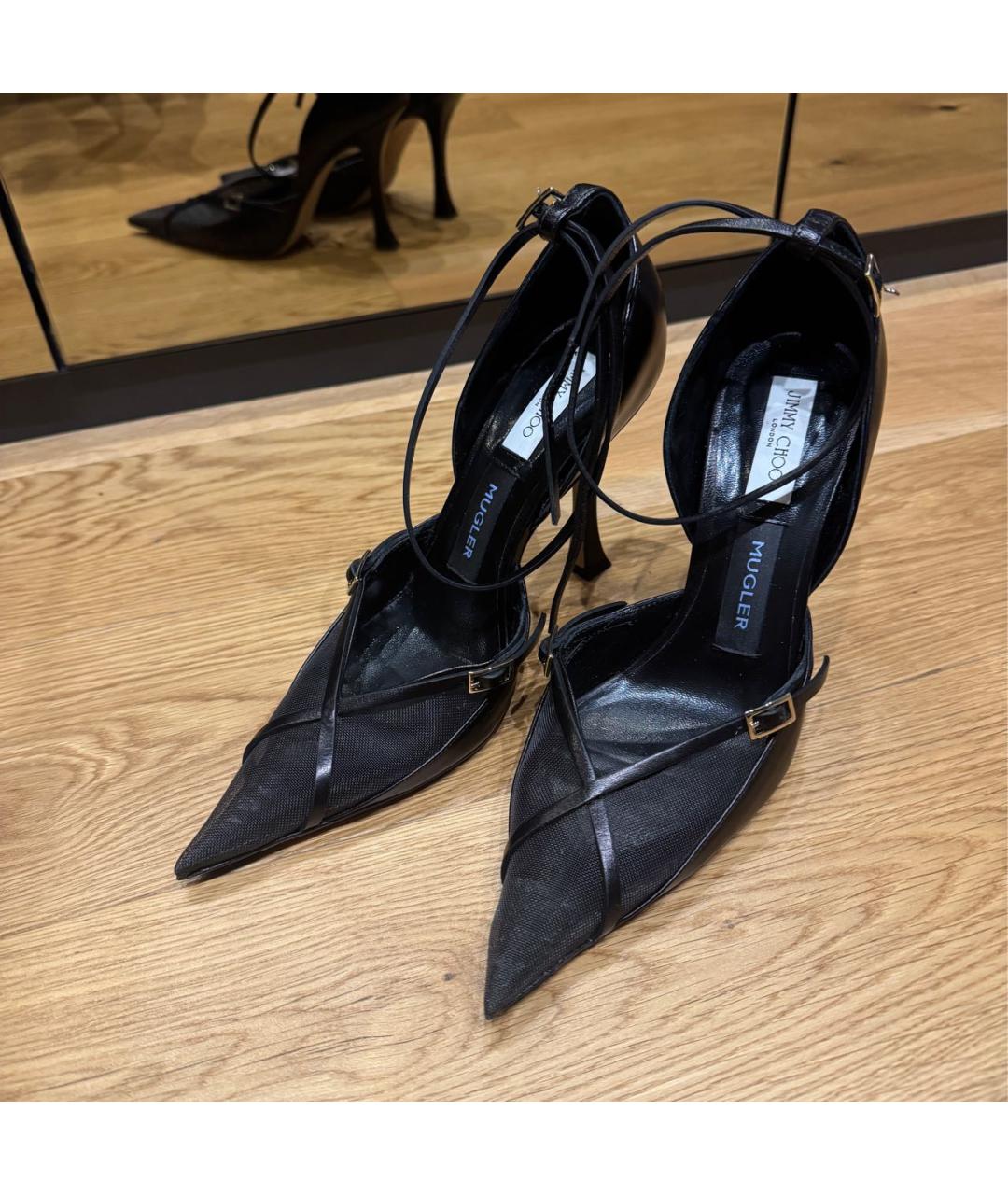 JIMMY CHOO Черные кожаные туфли, фото 8