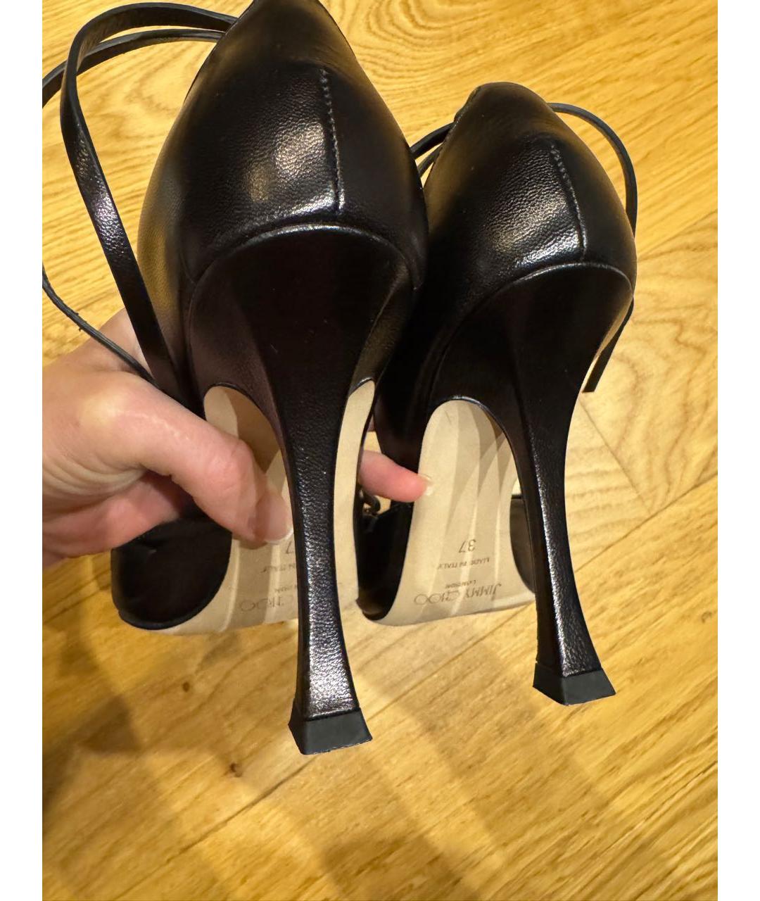 JIMMY CHOO Черные кожаные туфли, фото 6