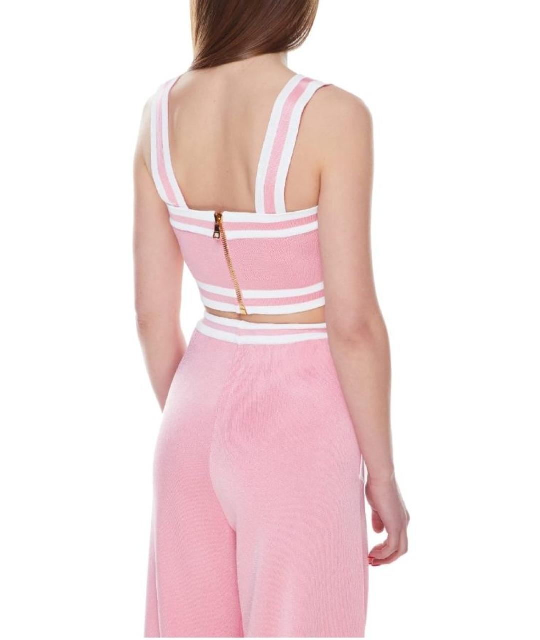 BALMAIN Розовый вискозный костюм с брюками, фото 5