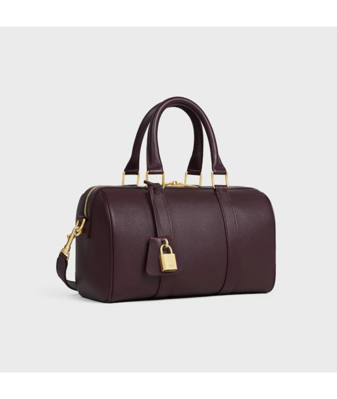 CELINE Бордовая кожаная сумка тоут, фото 4