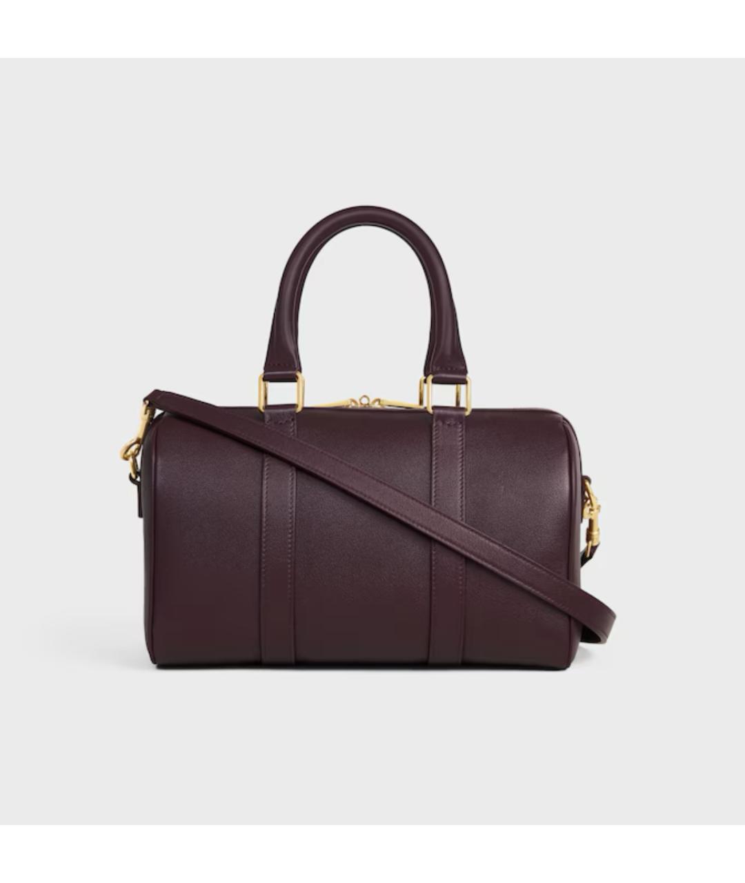 CELINE Бордовая кожаная сумка тоут, фото 5