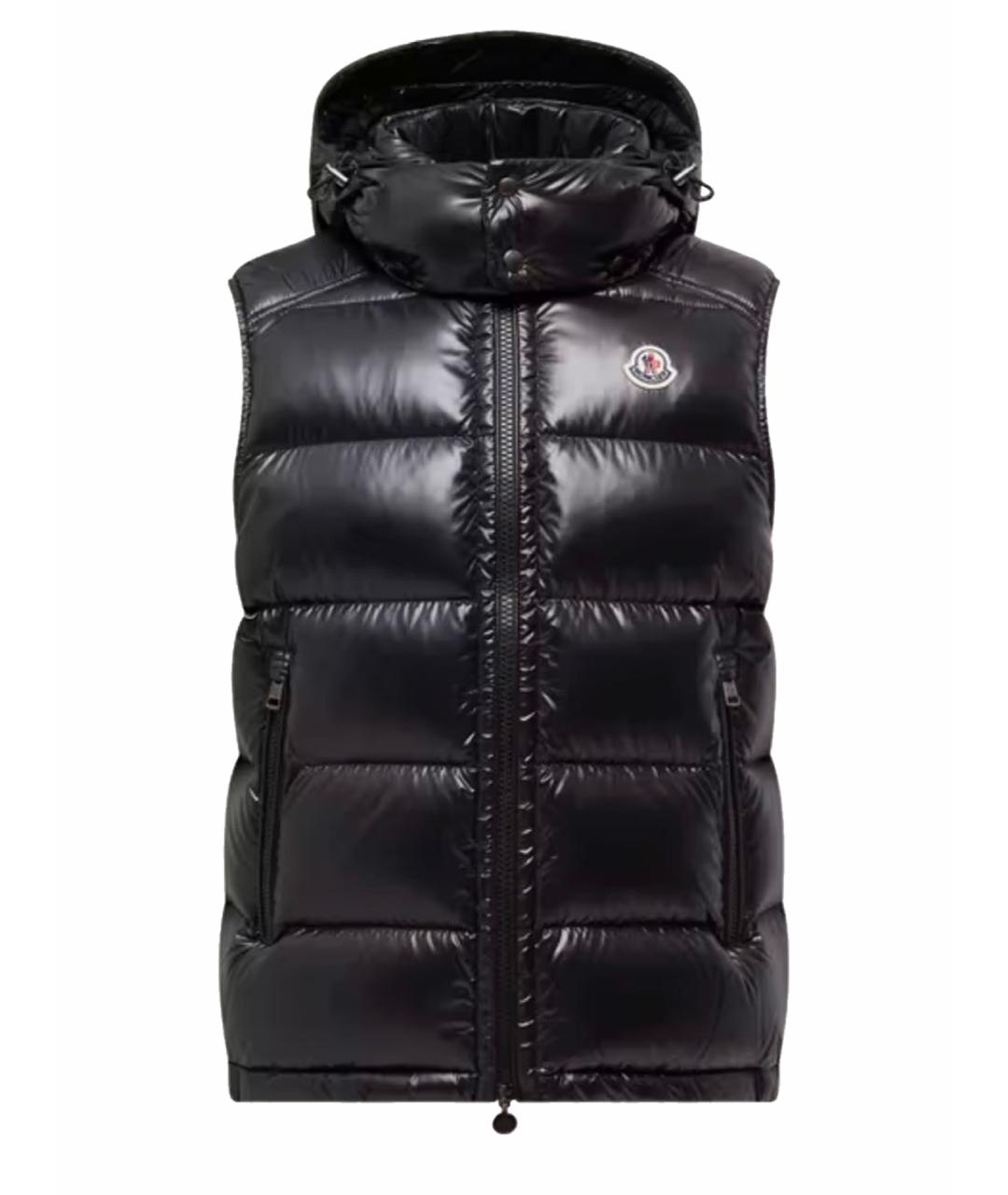 MONCLER Черный синтетический жилет, фото 1