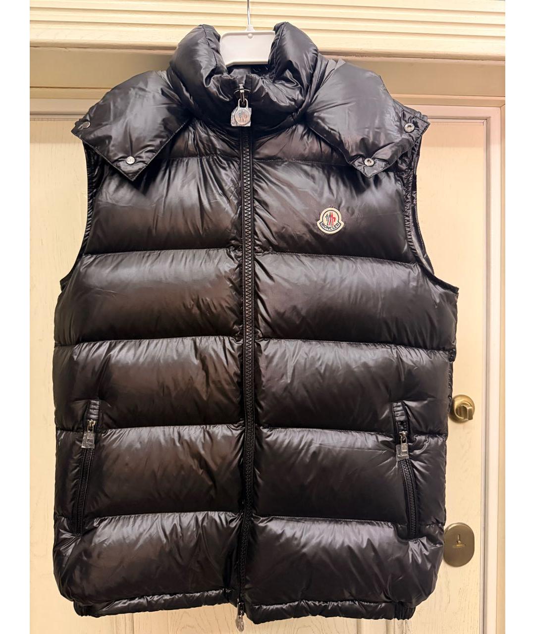 MONCLER Черный синтетический жилет, фото 3