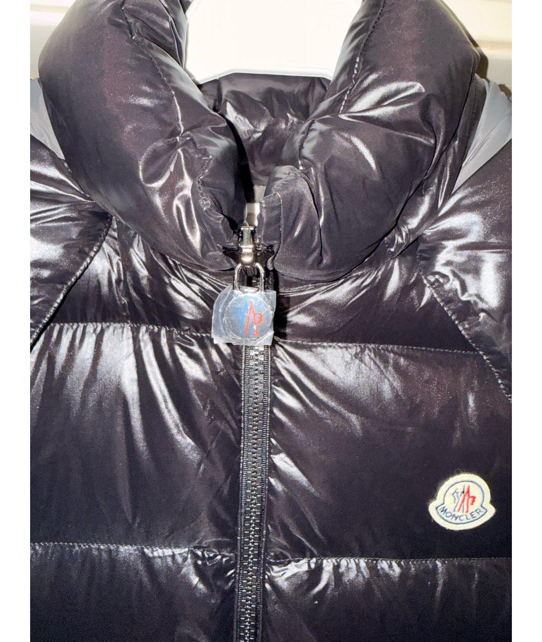 MONCLER Черный синтетический жилет, фото 4