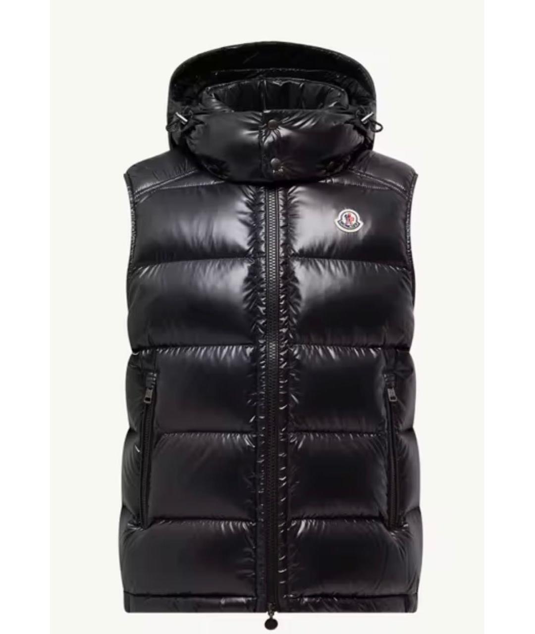MONCLER Черный синтетический жилет, фото 6