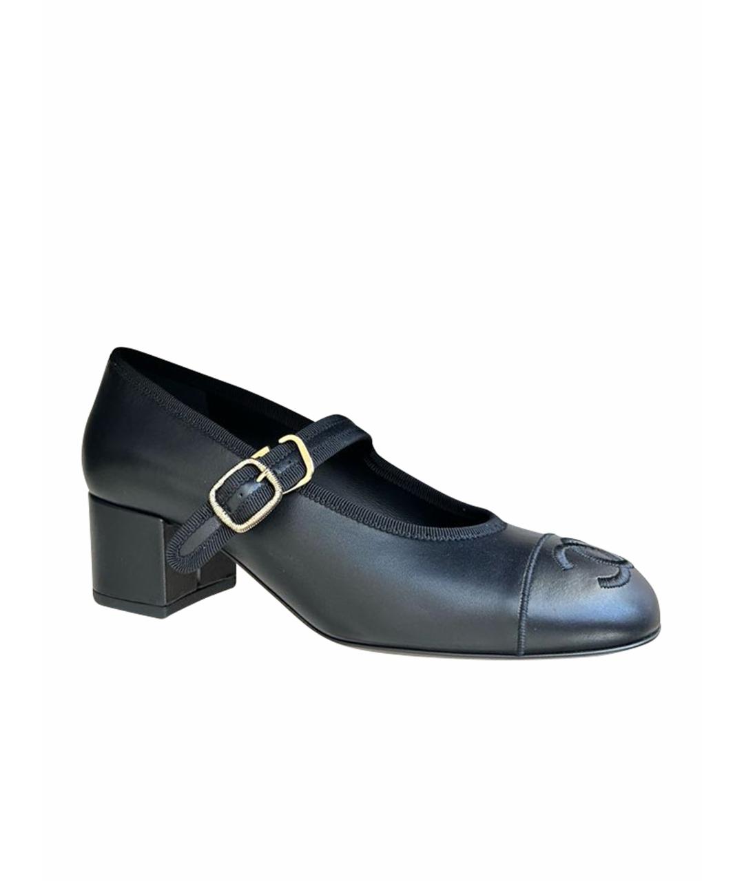 CHANEL Черные кожаные туфли, фото 1