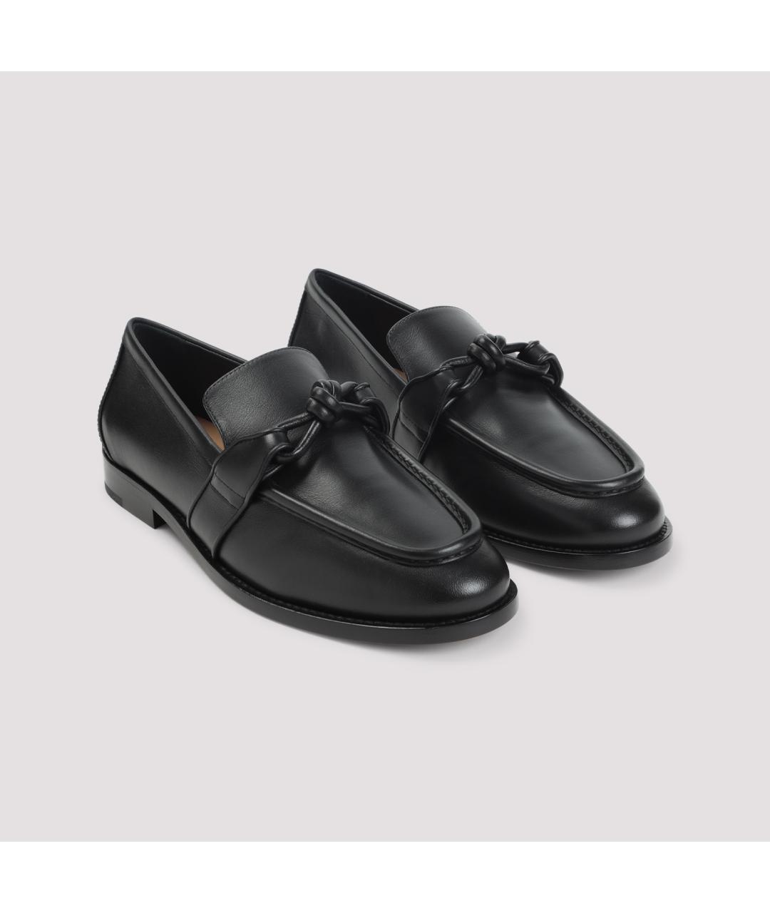 BOTTEGA VENETA Черные кожаные лоферы, фото 3