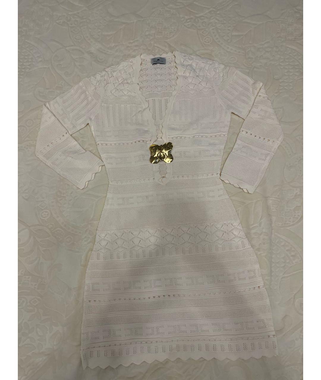 ELISABETTA FRANCHI Бежевое вискозное платье, фото 5