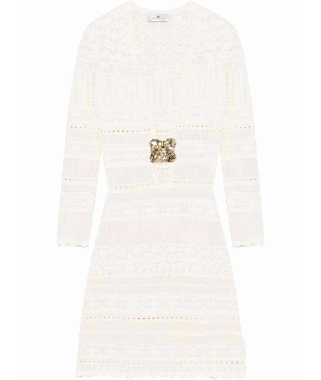 ELISABETTA FRANCHI Бежевое вискозное платье, фото 1