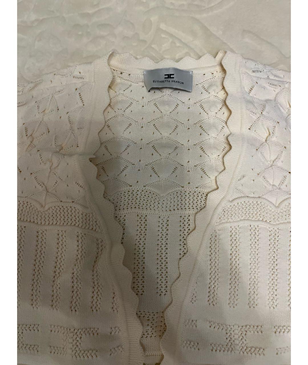 ELISABETTA FRANCHI Бежевое вискозное платье, фото 2