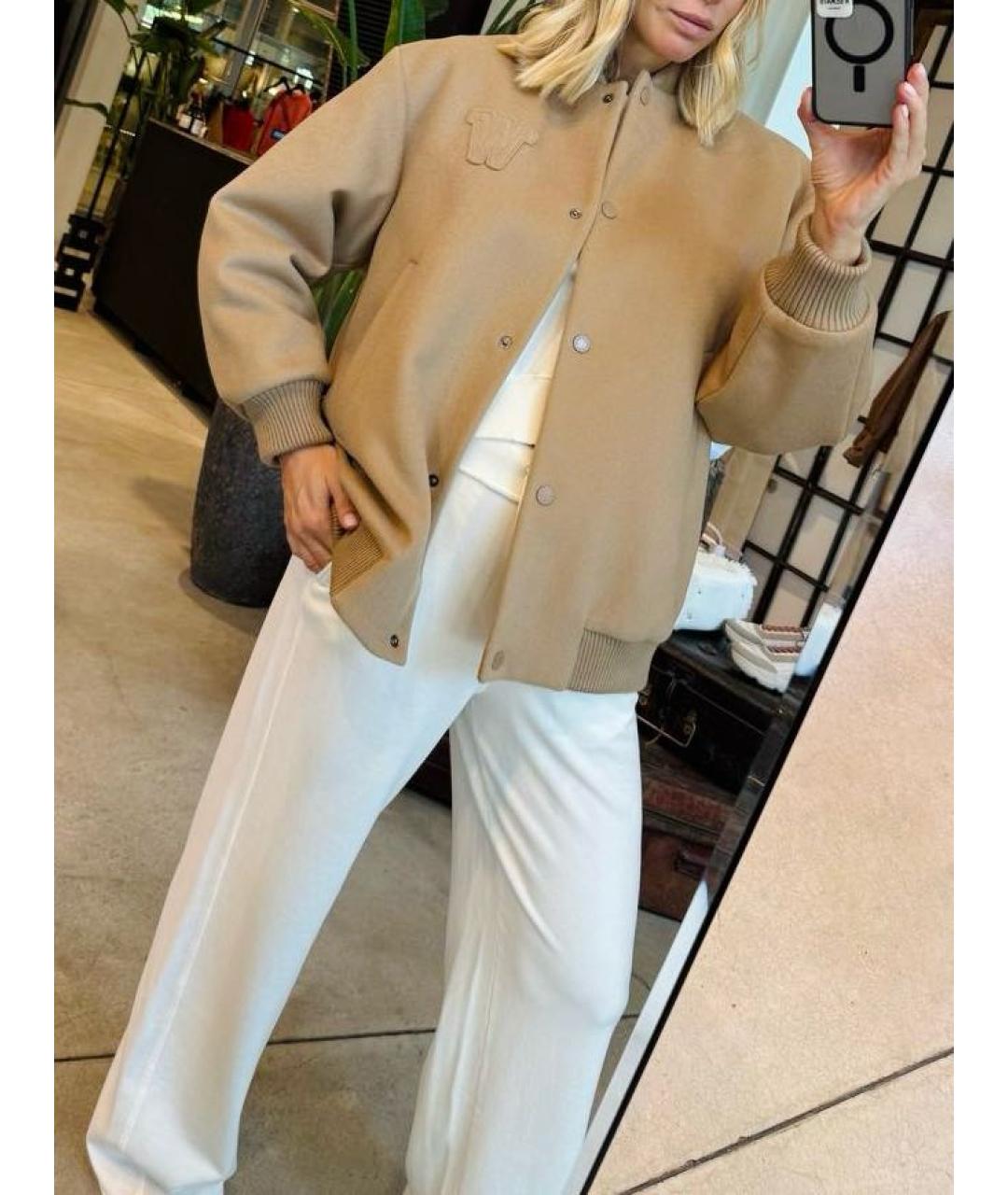 WEEKEND MAX MARA Бежевая шерстяная куртка, фото 7