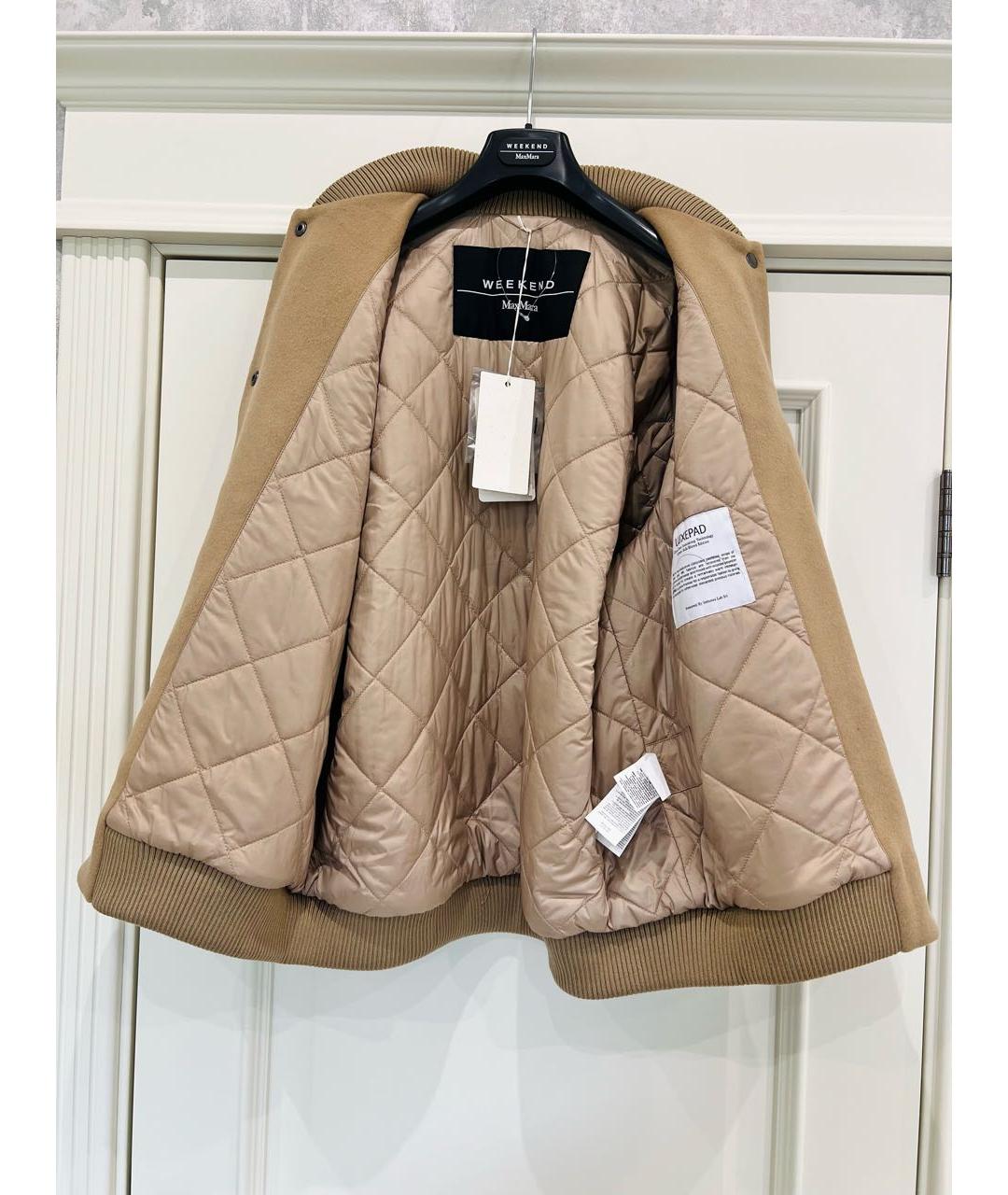 WEEKEND MAX MARA Бежевая шерстяная куртка, фото 4