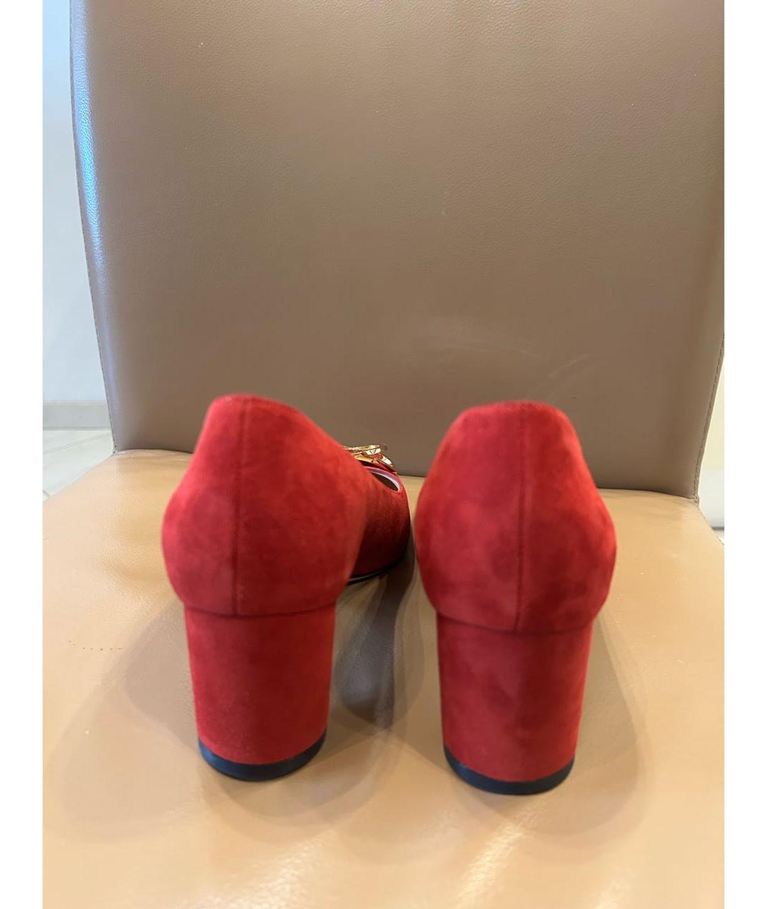 STUART WEITZMAN Красные замшевые туфли, фото 4
