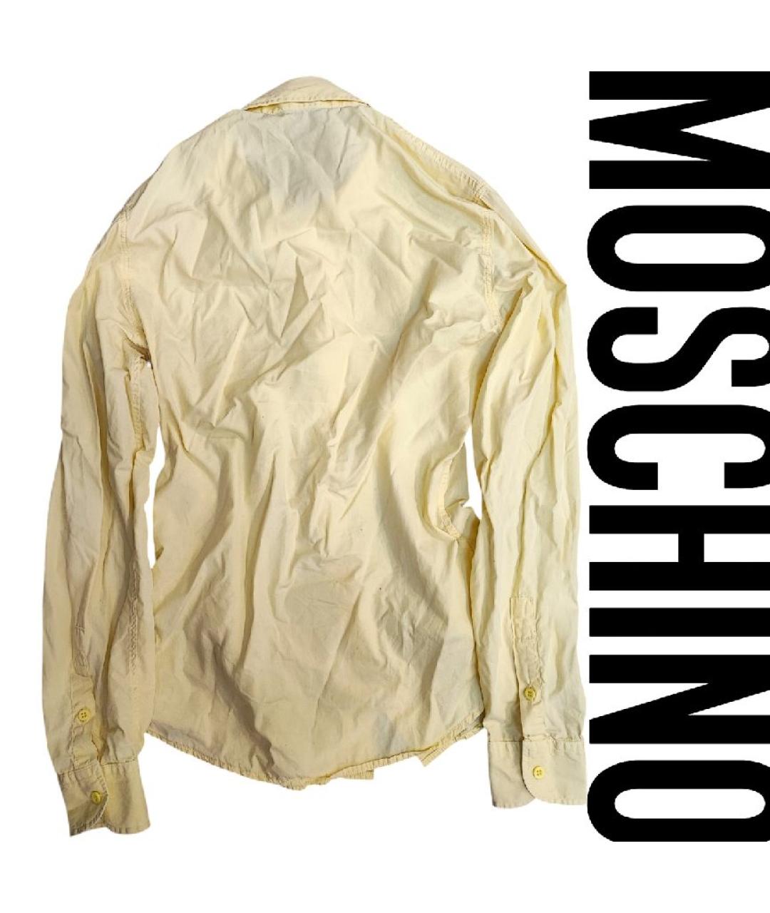 MOSCHINO Горчичная хлопковая классическая рубашка, фото 2
