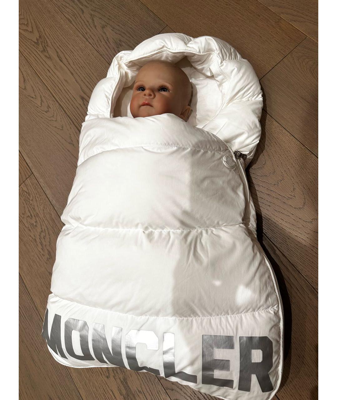 MONCLER Белый хлопковый комбинезон, фото 6