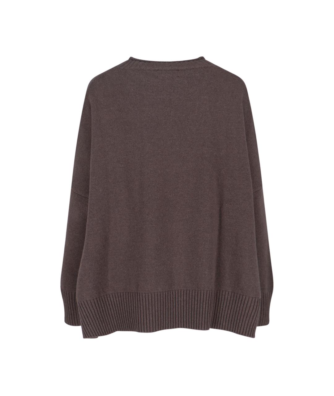 MA'RY'YA Коричневый шерстяной джемпер / свитер, фото 2